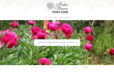 Developing a light, simple website for this peony farm in Alaska created a platform for the beautiful work to shine through and encourage people to subscribe to the farm products.